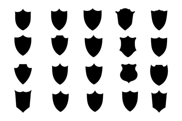 Download Set of Shield Silhouettes Pack - Silhouette Collection